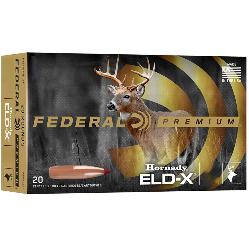 Federal Premium Rifle Ammo 7mm Rem Mag 162 Gr ELDX 20 Rd Kinsey S