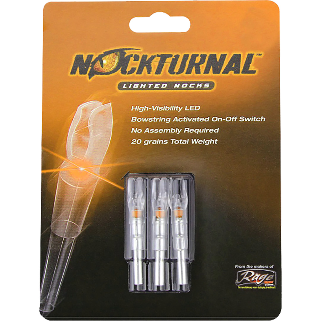 Nockturnal Lighted Nocks Orange G 3 pk.