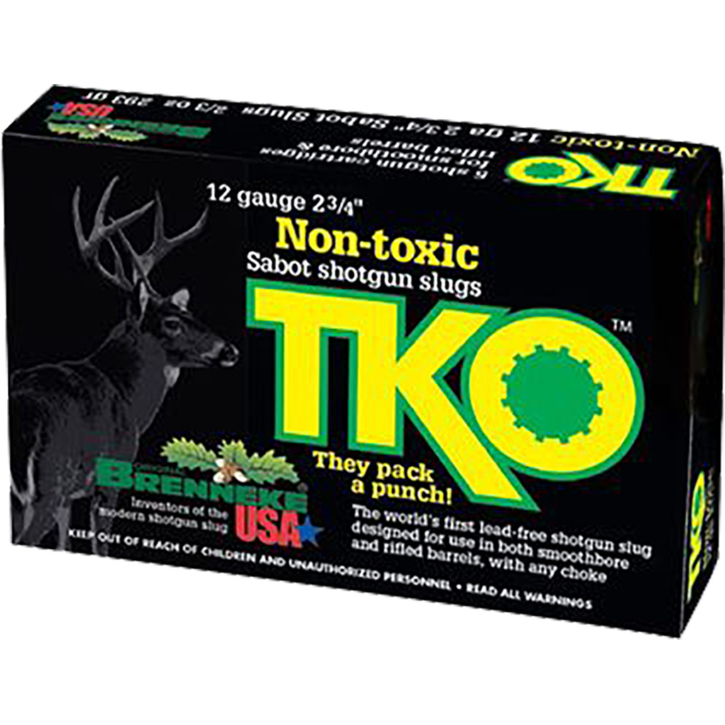 Brenneke TKO Non Toxic Tin Slugs 12 ga. 2 3/4 in 2/3 oz. 5 rd.