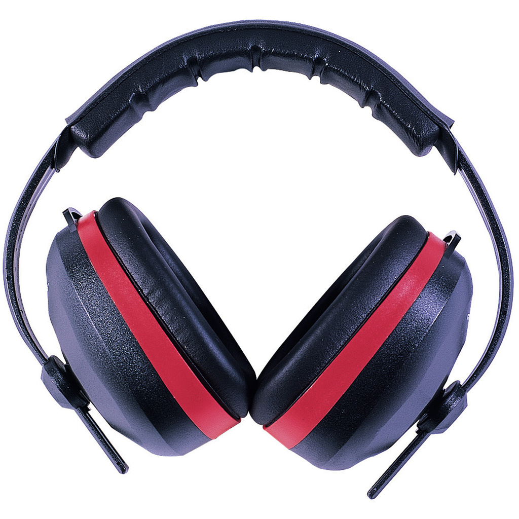 Radians Silencer Earmuff Black with Red Accent