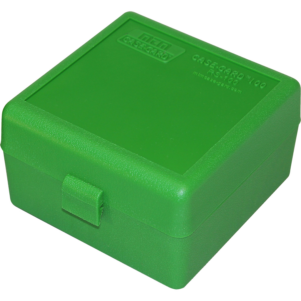 MTM Case-Gard 100 Series Ammo Box Small Rifle Green 100 rd.