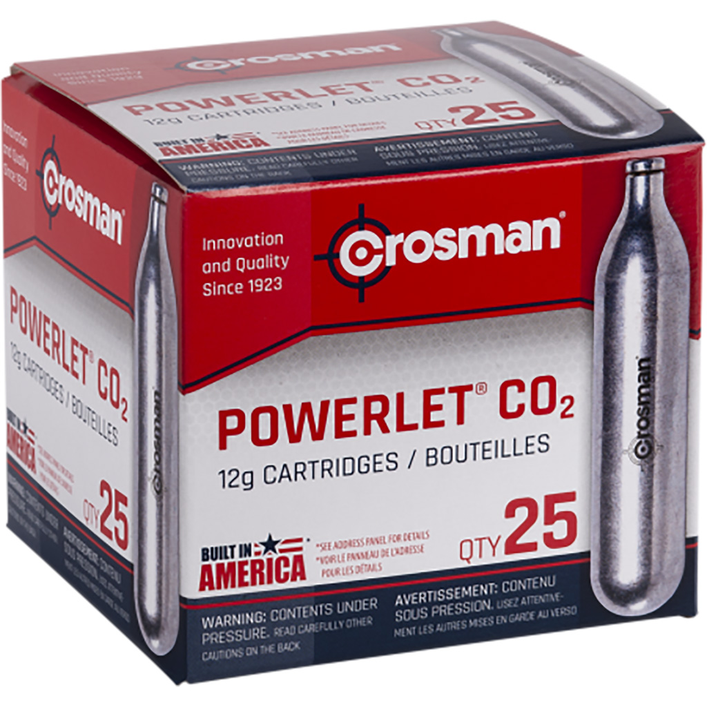 Crosman Powerlet CO2 Cartridges 25 pk.