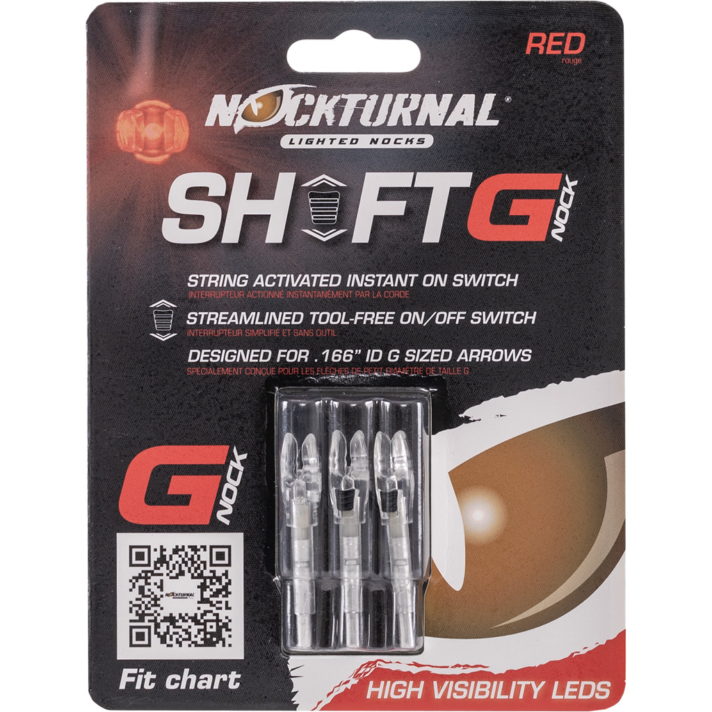 Nockturnal Lighted Nocks Red G 3 pk.