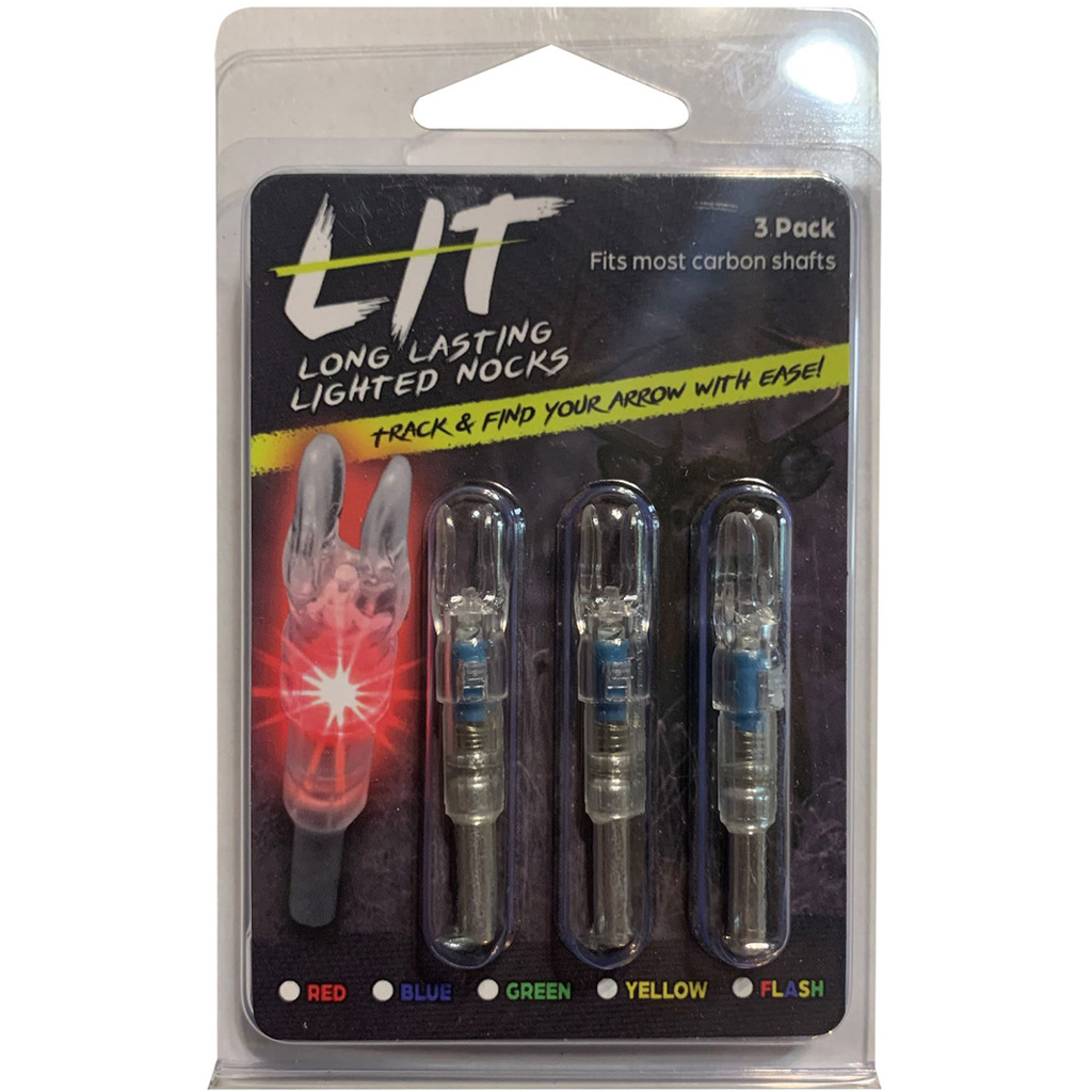 Flex Fletch LIT Lighted Arrow Nocks .166 Red 3 pk.