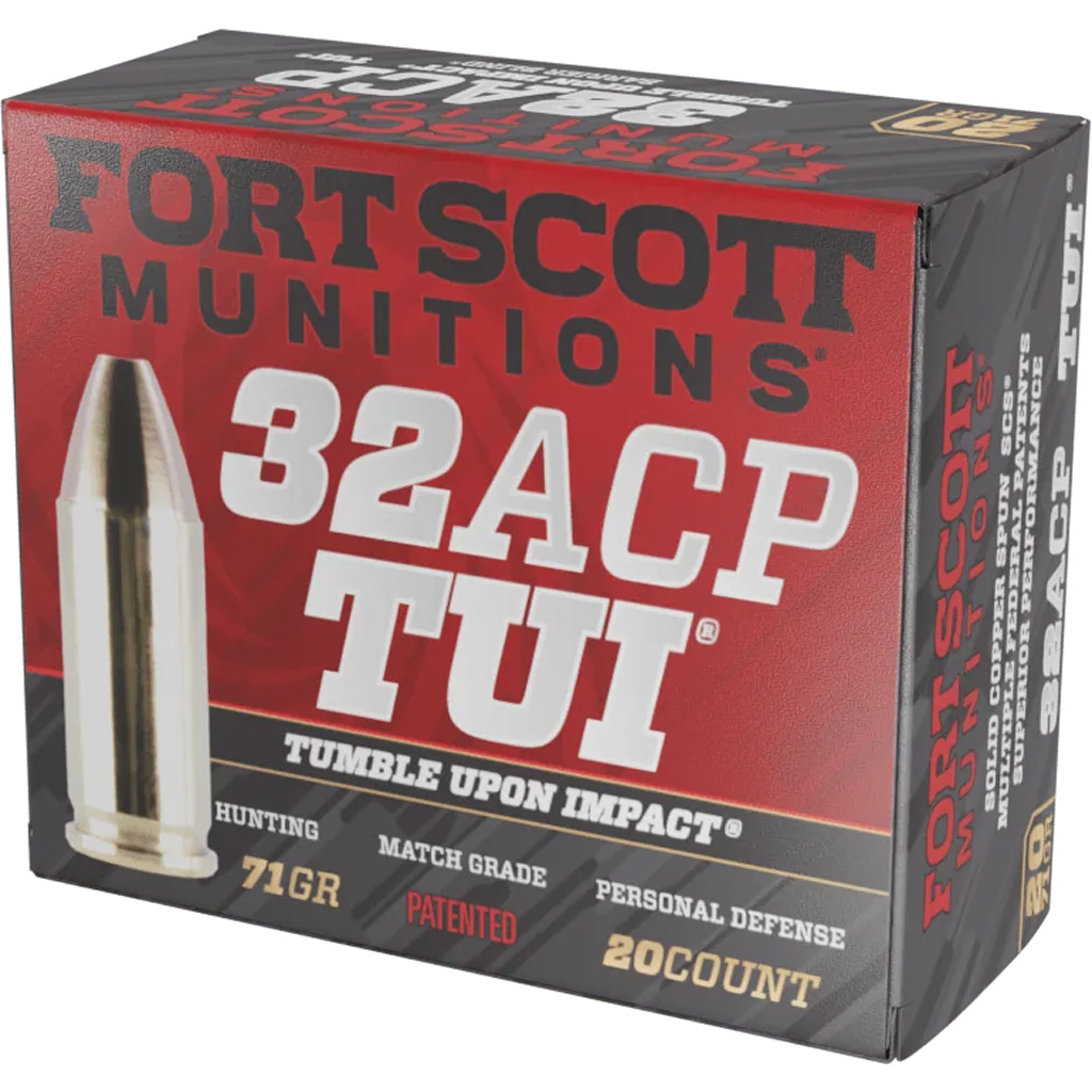 Fort Scott Munitions Pistol Ammo 32 ACP 71 gr. TUI 20 rd.