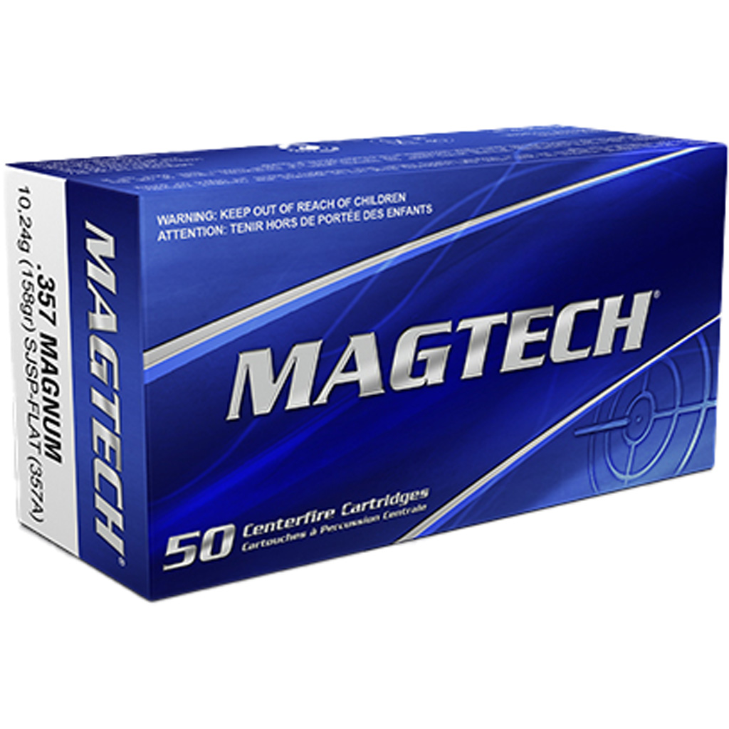 Magtech Pistol Ammo 357 Magnum 158 gr. SJSP Flat 50 rd.