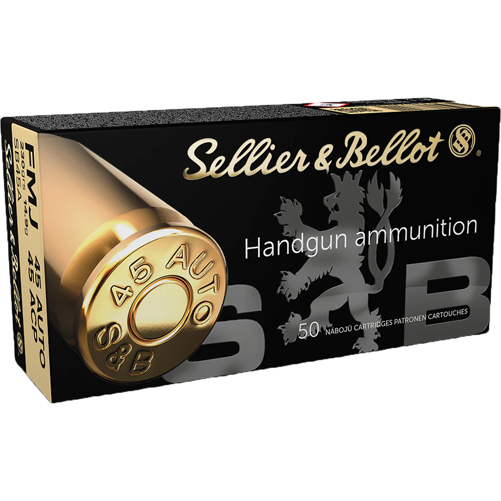 Sellier & Bellot Pistol Ammo 45 Auto 230 gr. FMJ 50 rd.