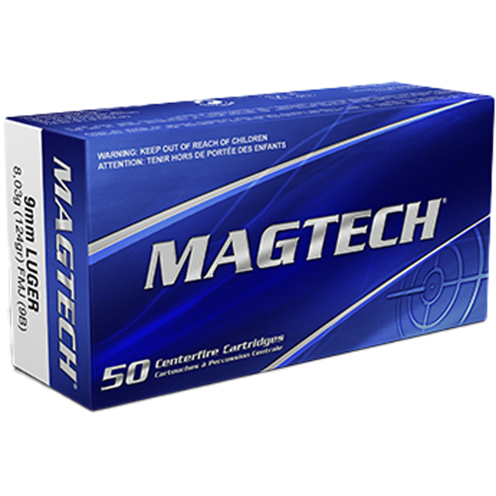 Magtech Pistol Ammo 9mm Luger 124 gr. FMJ 50 rd.