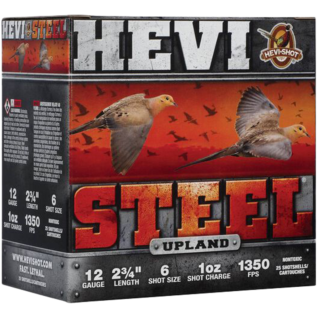 Hevi-Shot Hevi Steel Upland Shotgun Ammo 12 ga. 2.75 in. 1 oz. 6 Shot 25 rd. Model: HS61266