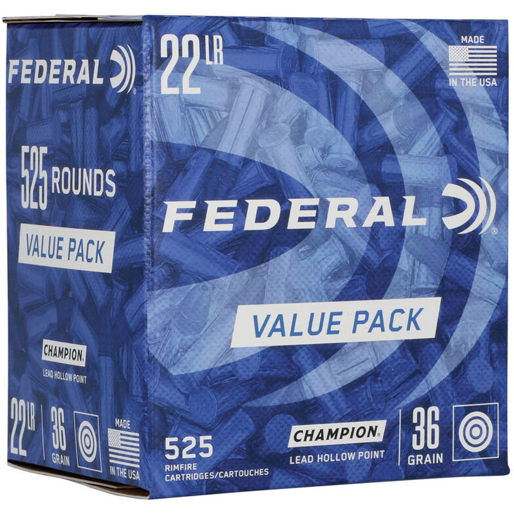 Federal Champion Value Pack 22 LR 36 gr. Lead HP 525 rd.