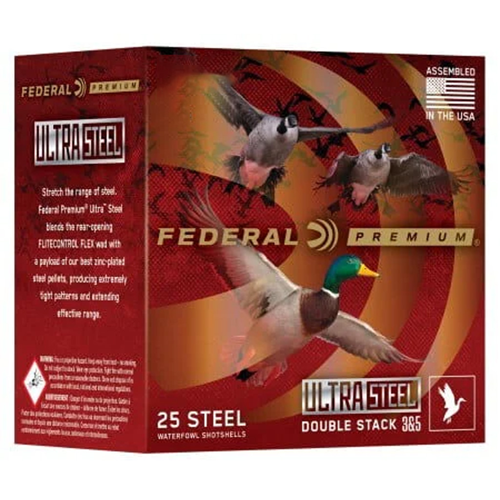 Federal Premium Ultra Steel Waterfowl Shotgun Ammo 12 ga. 3 in. 1 1/4 oz. 2 Shot 25 rd.