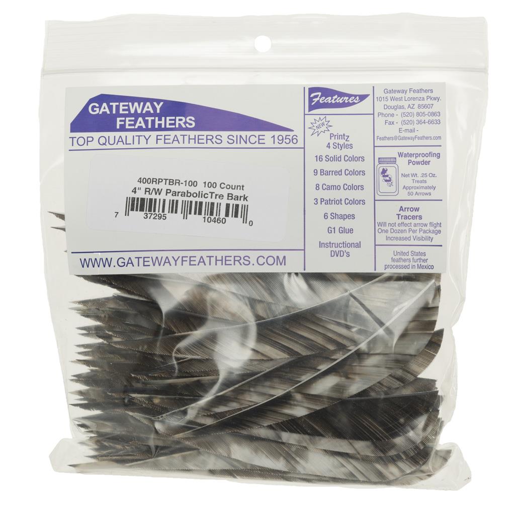 Gateway Tre-Bark Feathers Tre-Bark 4 in. RW 100 pk.