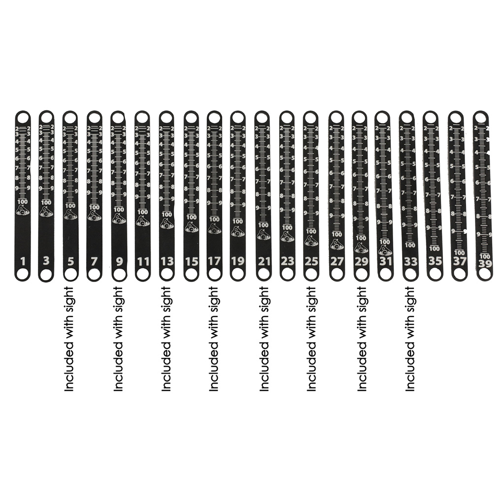 Axcel Achieve XP Metal Sight Tape Scale #3 and #4