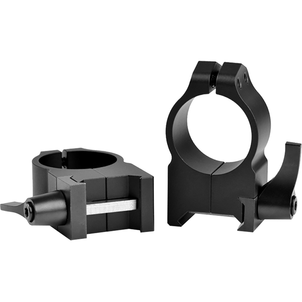 Warne Maxima Vertical Quick Detach Scope Rings Matte Black 1 in. High