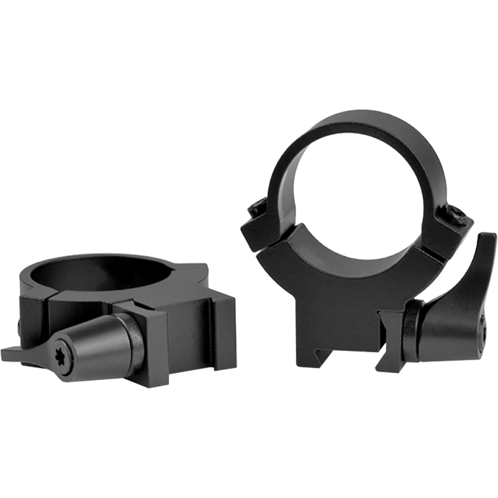 Warne Maxima Horizontal QD Rimfire Scope Rings 3/8 Dovetail Matte Black 1 in. High