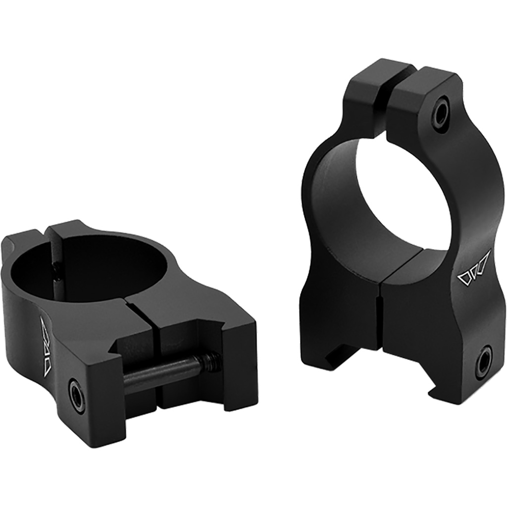 Warne Vapor Aluminum Scope Rings Matte Black 1 in. High