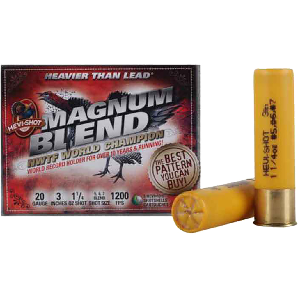 Hevi Shot Magnum Blend Load 20 ga. 3 in. 1 1/4 oz. 5/6/7 Shot 5 rd. Model: HS567