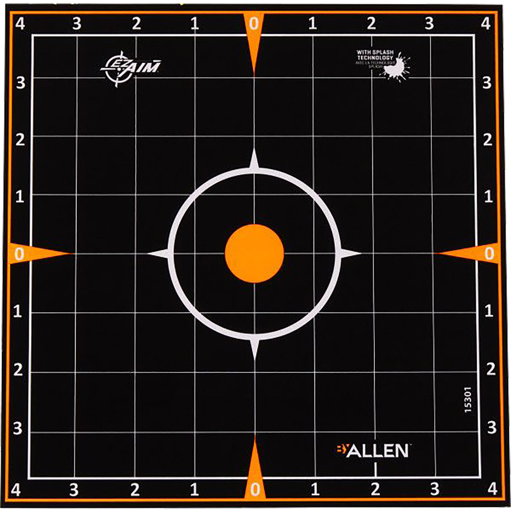 EzAim Splash Sight-In Grid Adhesive Targets 8x8 6 pk.