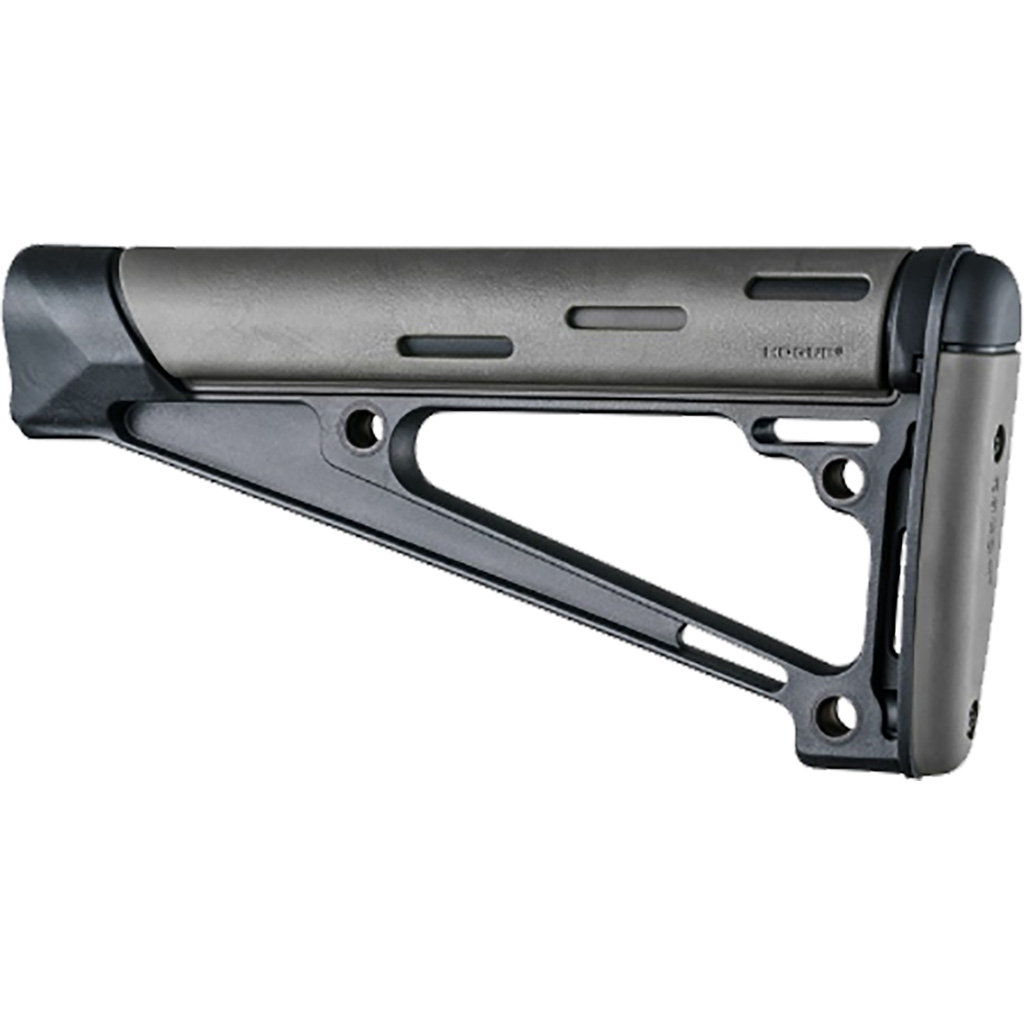 Hogue OverMolded Fixed Buttstock Grey fits A2 Buffer Tube