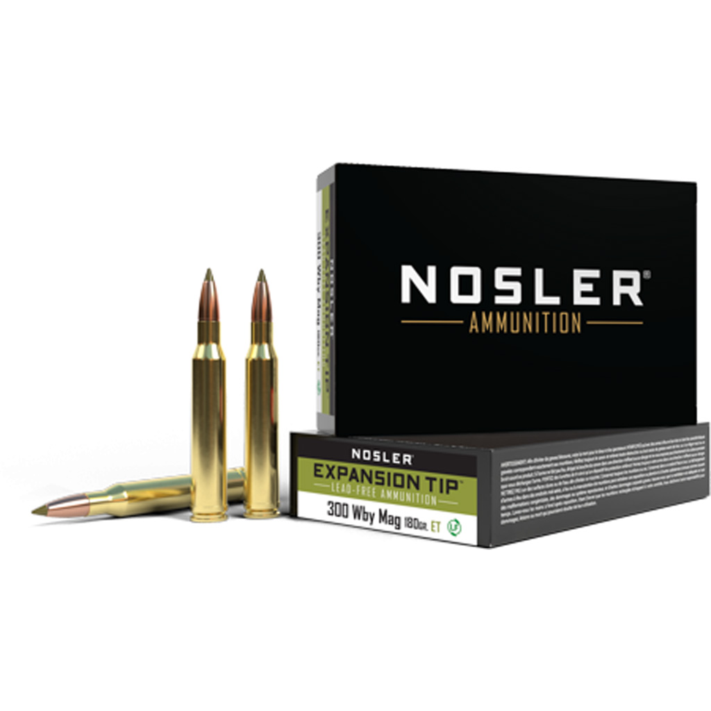 Nosler Expansion Tip Rifle Ammunition 300 WBY. Win. 180 gr. ET SP 20 rd.