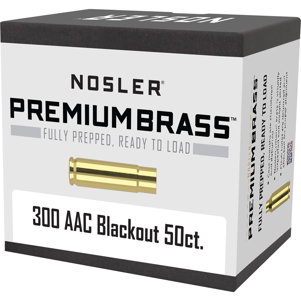 Nosler Custom Brass .300 Blackout 50pk.