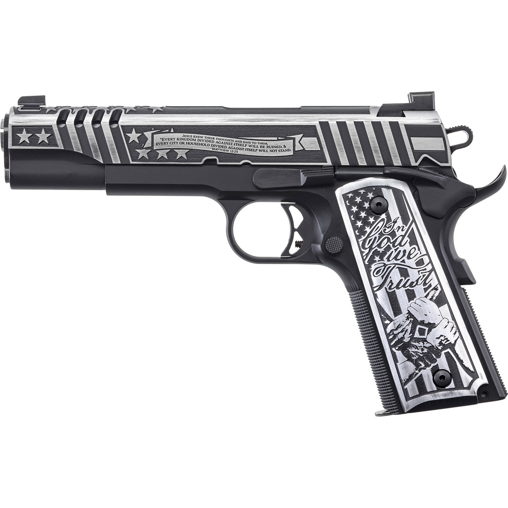 Auto-Ordnance United We Stand Custom 1911 45 ACP 5 in. Black and Silver 7 rd. Night Sights