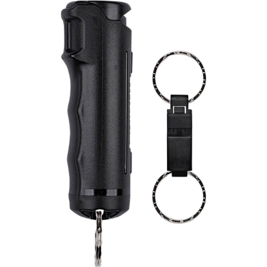 Sabre Pepper Gel Spray Black with Whistle Keychain