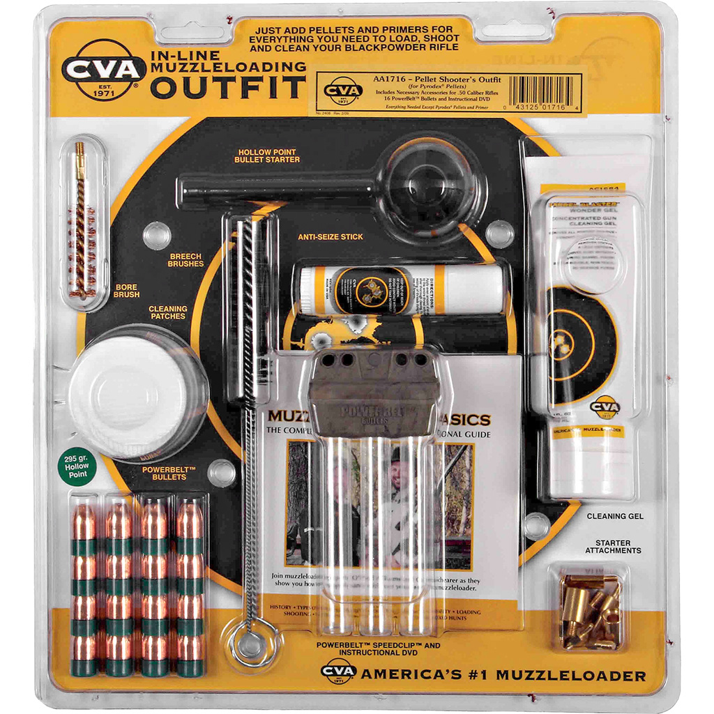 CVA Muzzleloading Accessory Outfit 50 Cal Pellet Shooter Kit