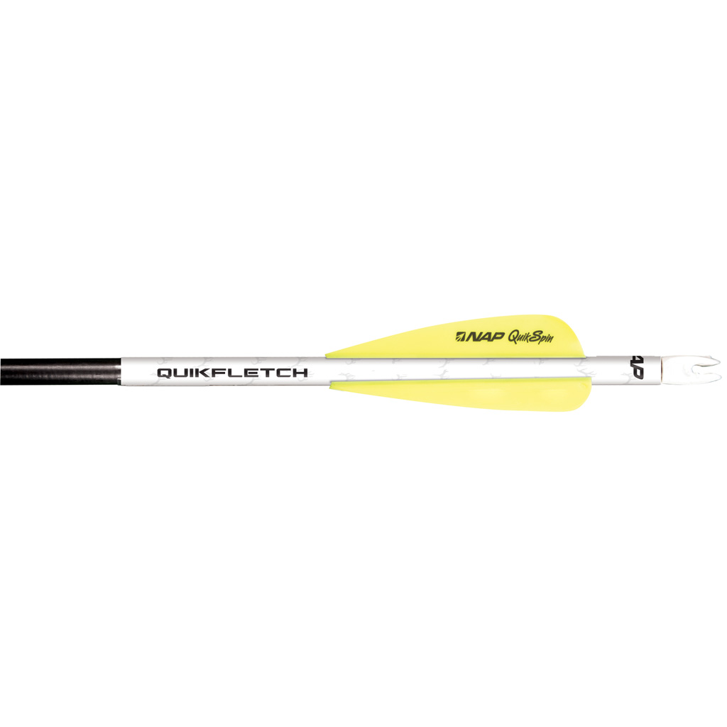 NAP Quikfletch QuickSpin 4 Fletch Rap White and Yellow 2 in.