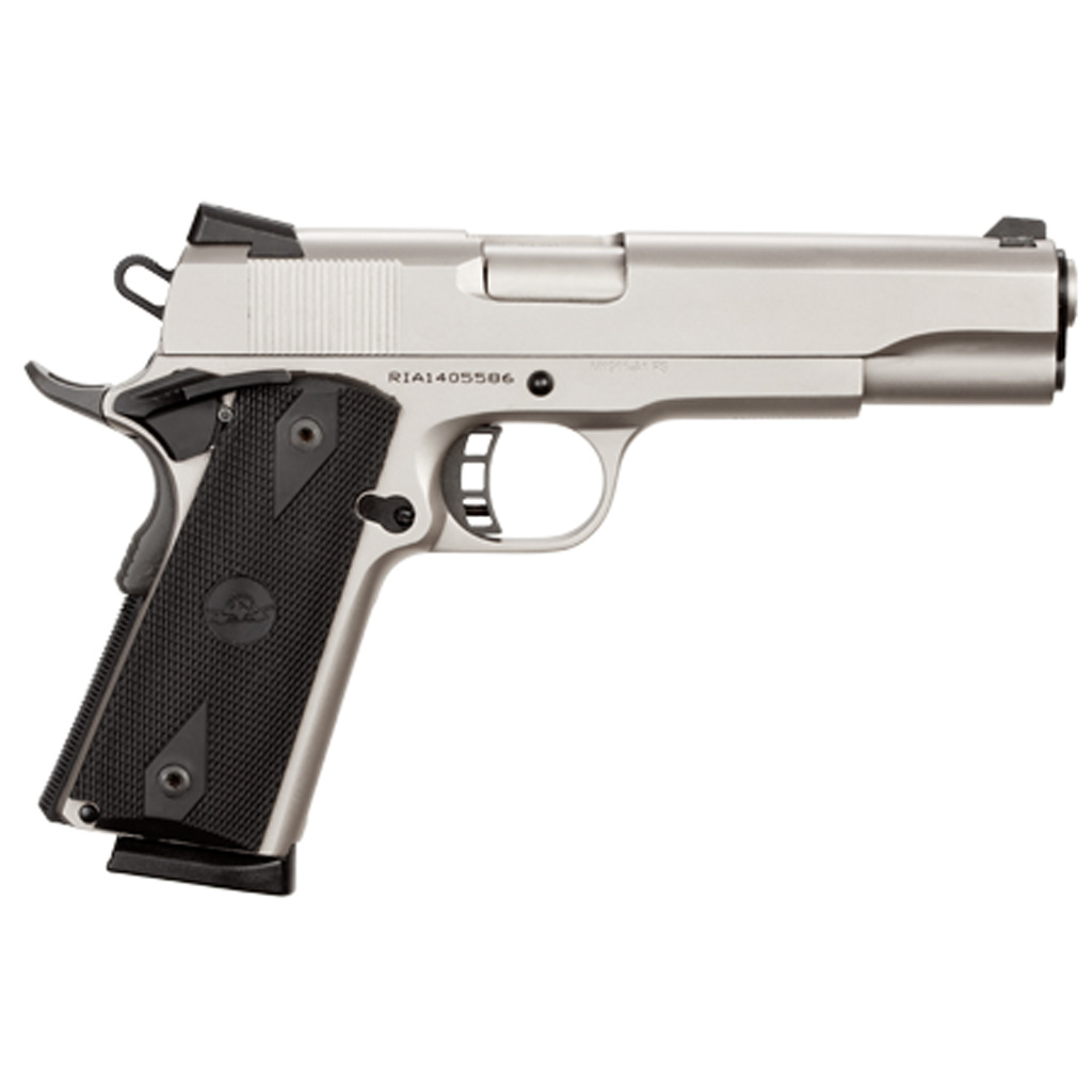 Rock Island Rock Standard FS 1911 Pistol 45 ACP 5 in. Matte Nickel 8 rd.