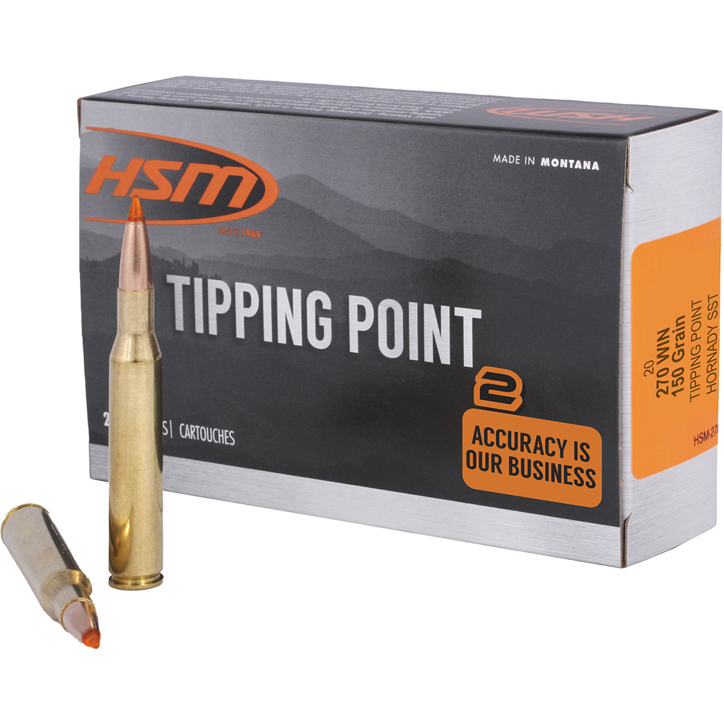 HSM Tipping Point 2 Rifle Ammo 270 Win. 150 gr. SST 20 rd.