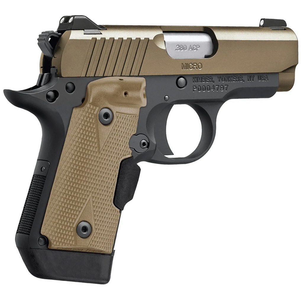 Kimber Micro Desert Night Pistol 380 ACP 2.75 in. Desert Tan w/ Laser Grip 6 rd.