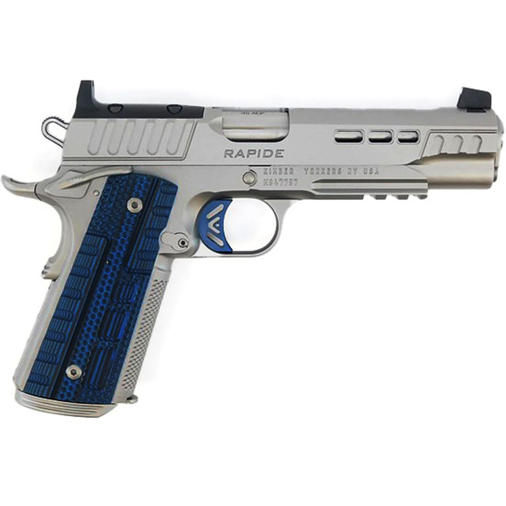 Kimber Rapide Ice Pistol 9mm 5 in. Silver and Blue 9 rd.