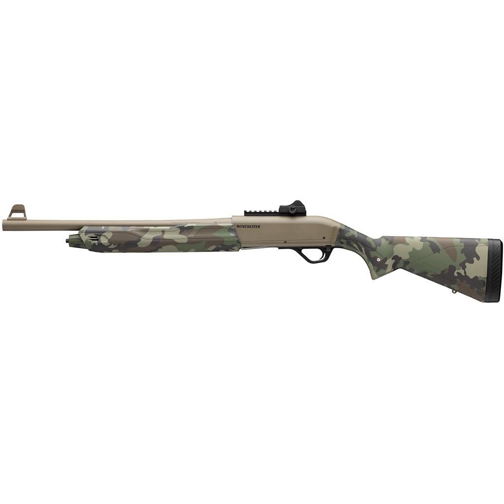 Winchester Super X Extreme Defender Shotgun 12 ga. 18 in. Woodland FDE 3 in. 5 in.