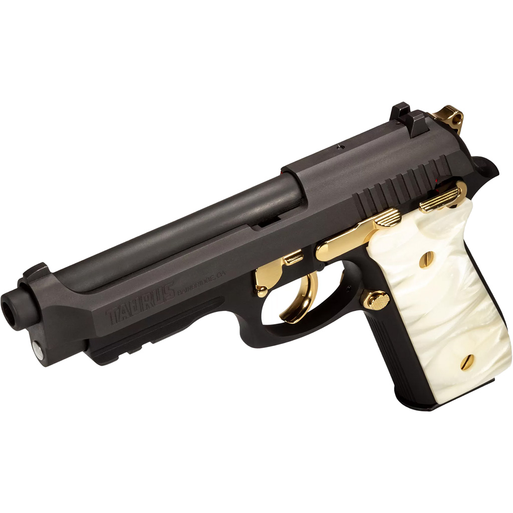 Taurus PT92 Pistol 9mm 5 in. Gold Accent and Pearl Grip 17 rd.