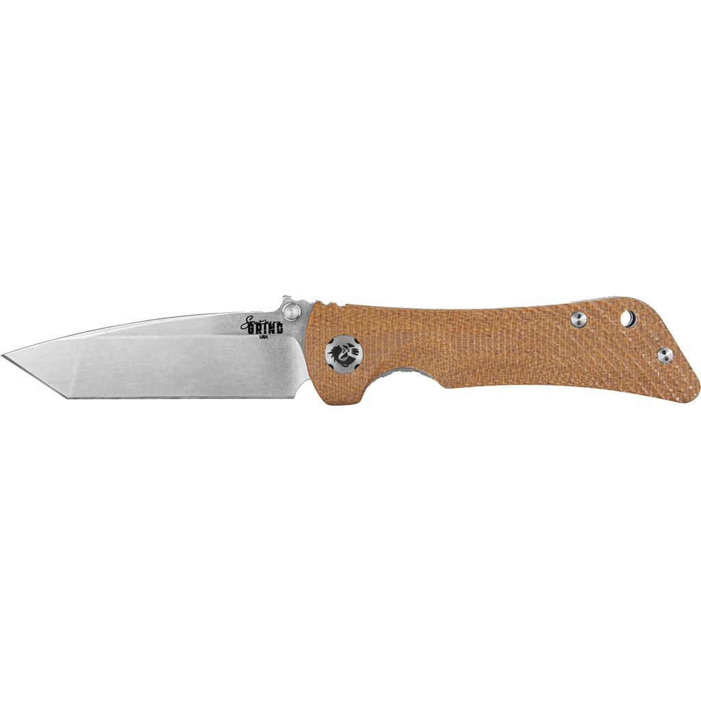 Southern Grind Spider Monkey Folding Knife 3.25 in. Tanto Stain w/ Micarta Handle