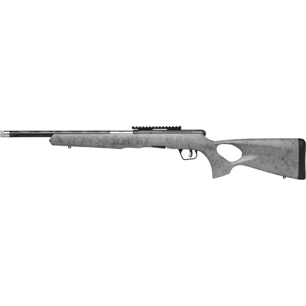 Savage B17 TimberLite Thumbhole Rifle 17 HMR 18 in. Grey Stock/Black ...