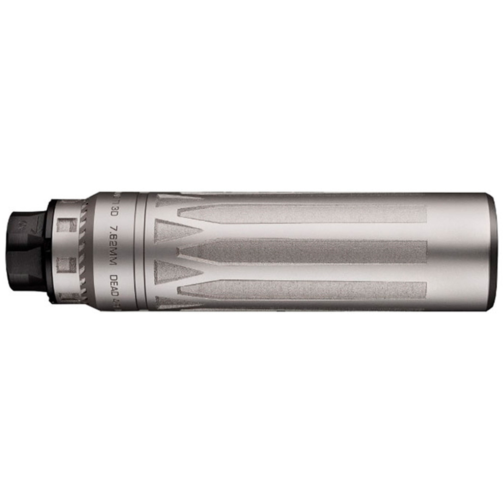 Dead Air Nomad TI XC Suppressor 7.62mm w/ Direct Thread 5/8-24 HUB Mount Silver