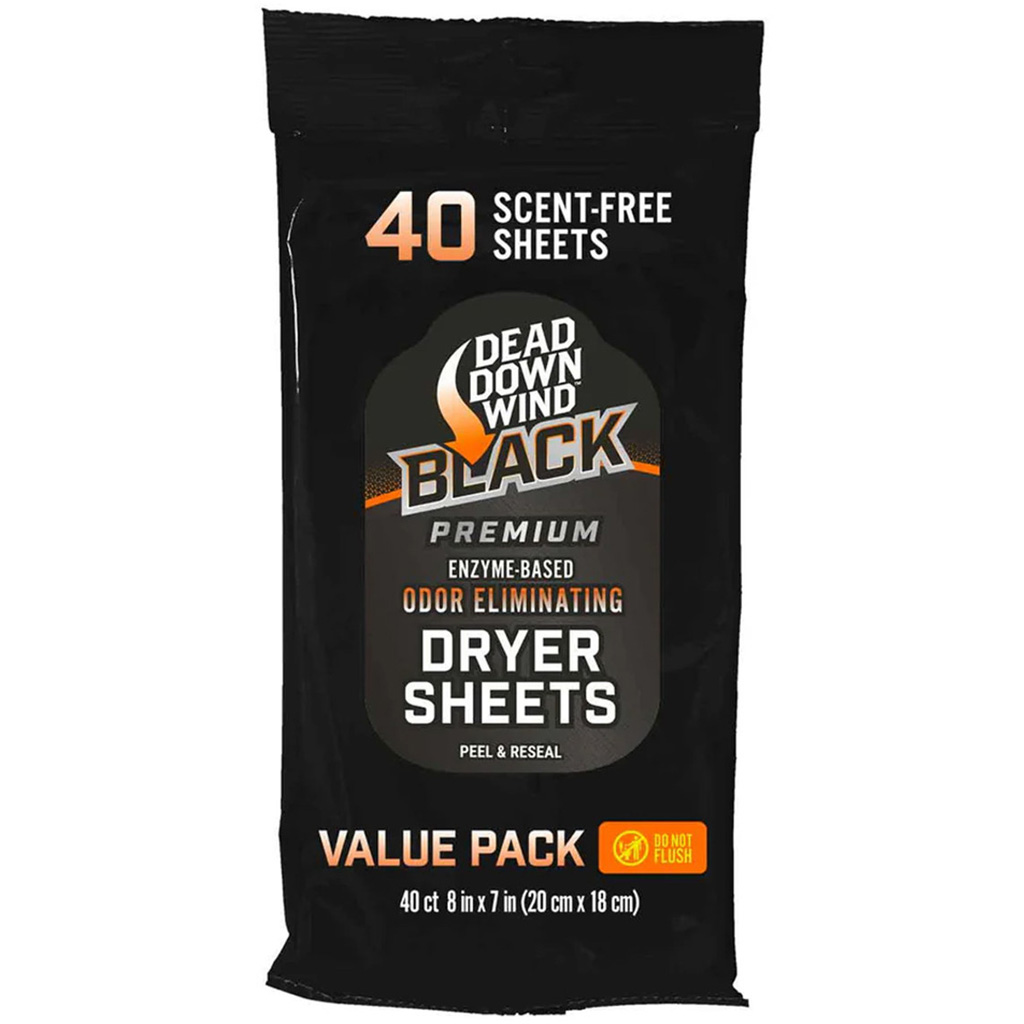 Dead Down Wind BLACK Premium Dryer Sheets 40 pk.