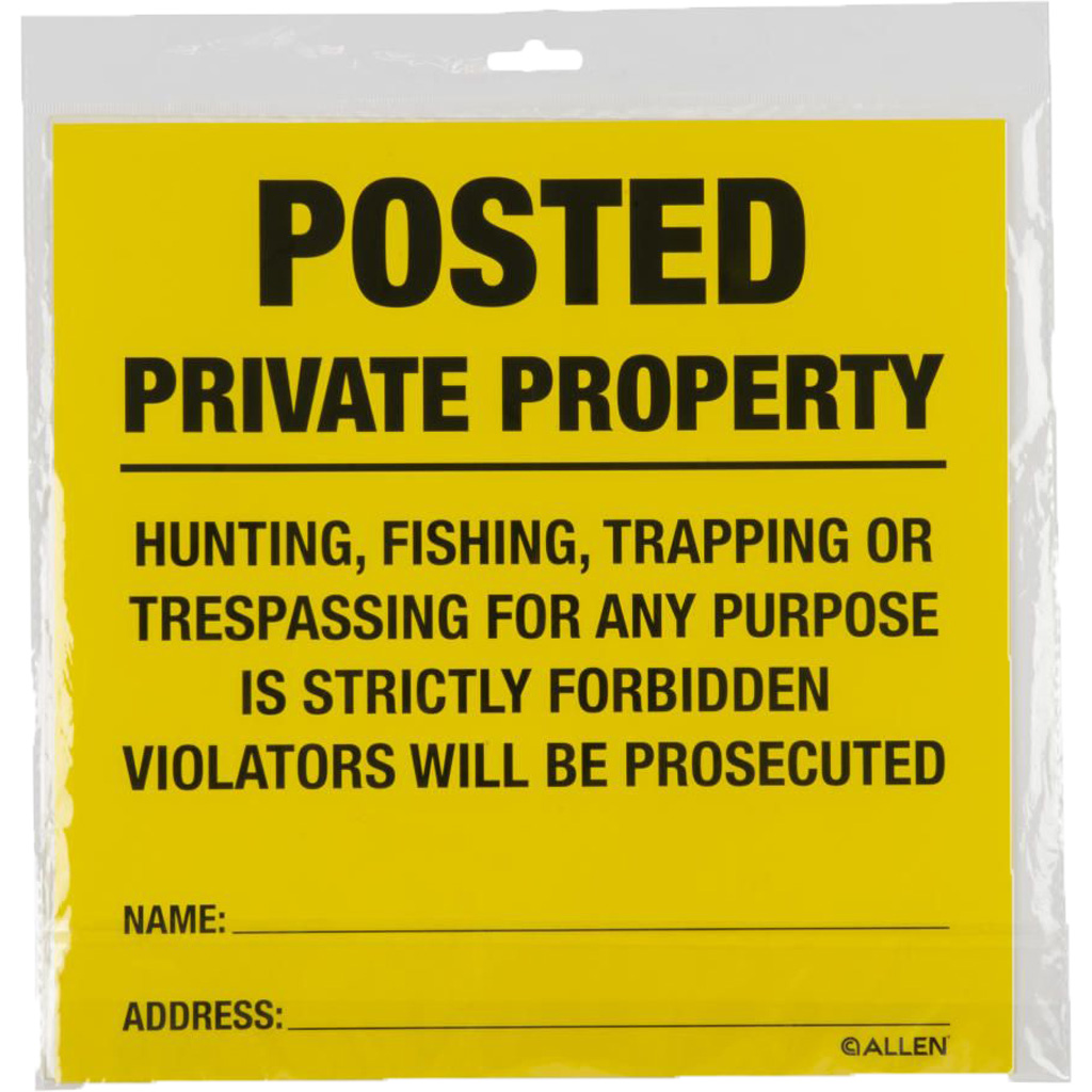 Allen Posted No Trespassing Signs 12 pk.