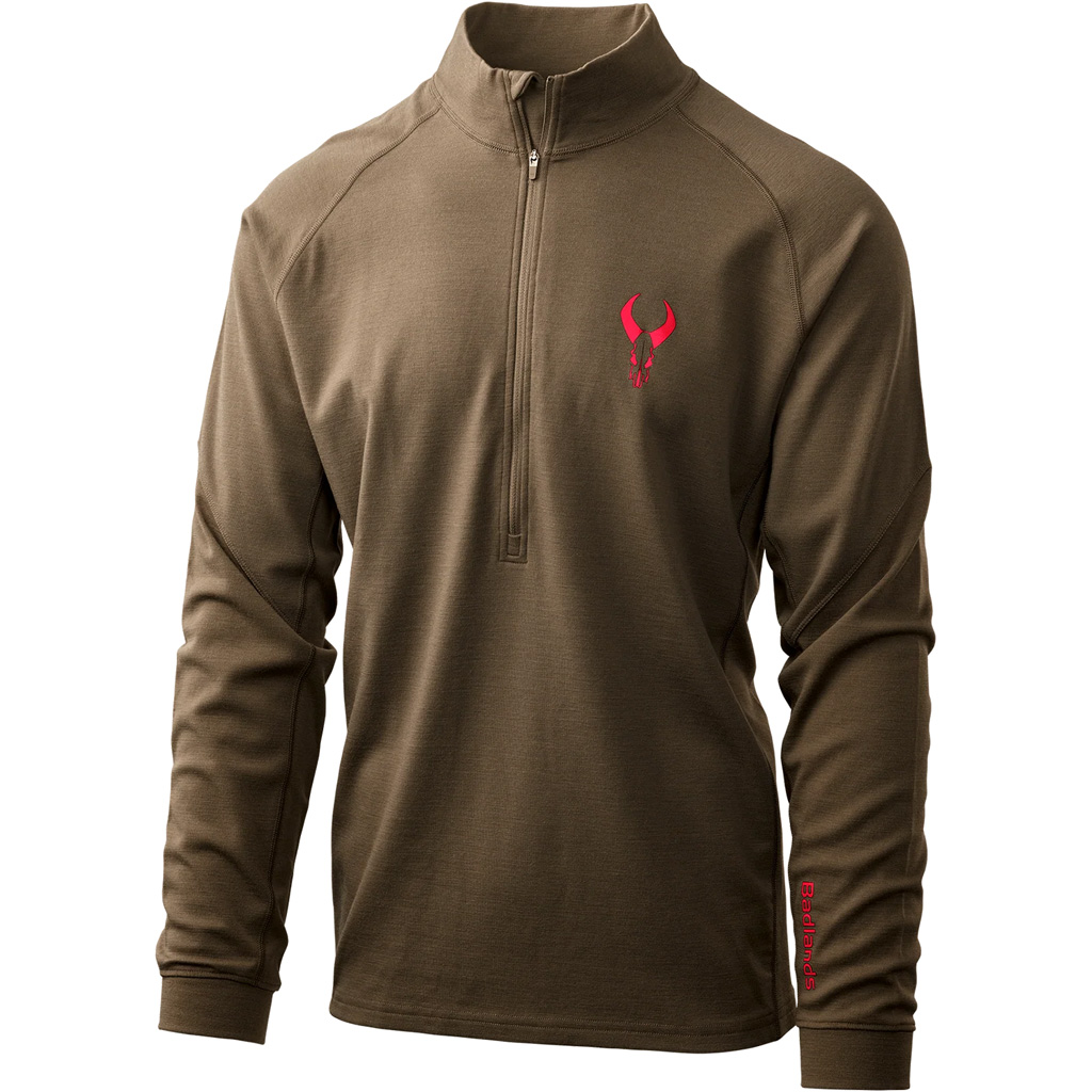 Badlands Pecora Heavyweight Merino 1/4 Zip MUD Small