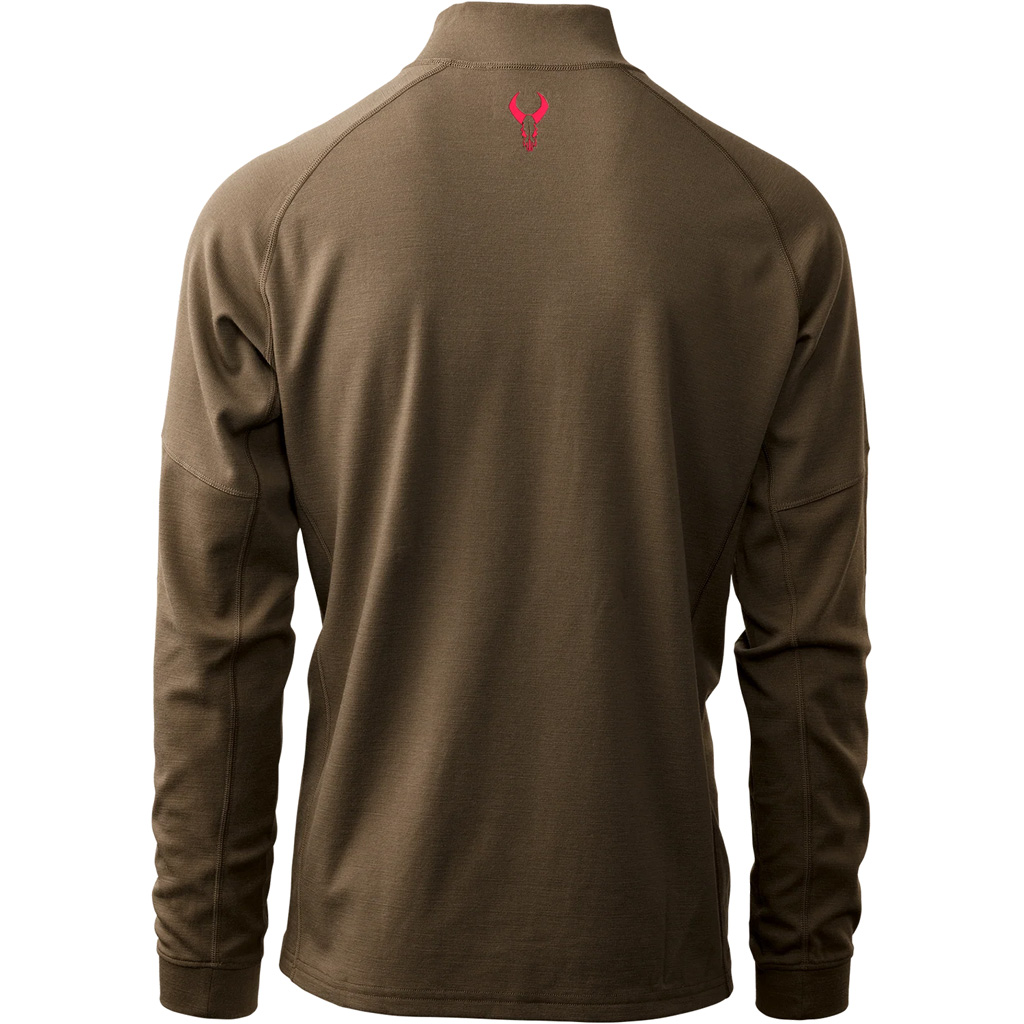 Badlands Pecora Heavyweight Merino 1/4 Zip MUD Small