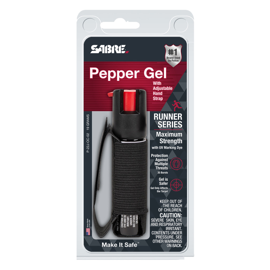 Sabre Runner Pepper Gel with Hand Strap Black