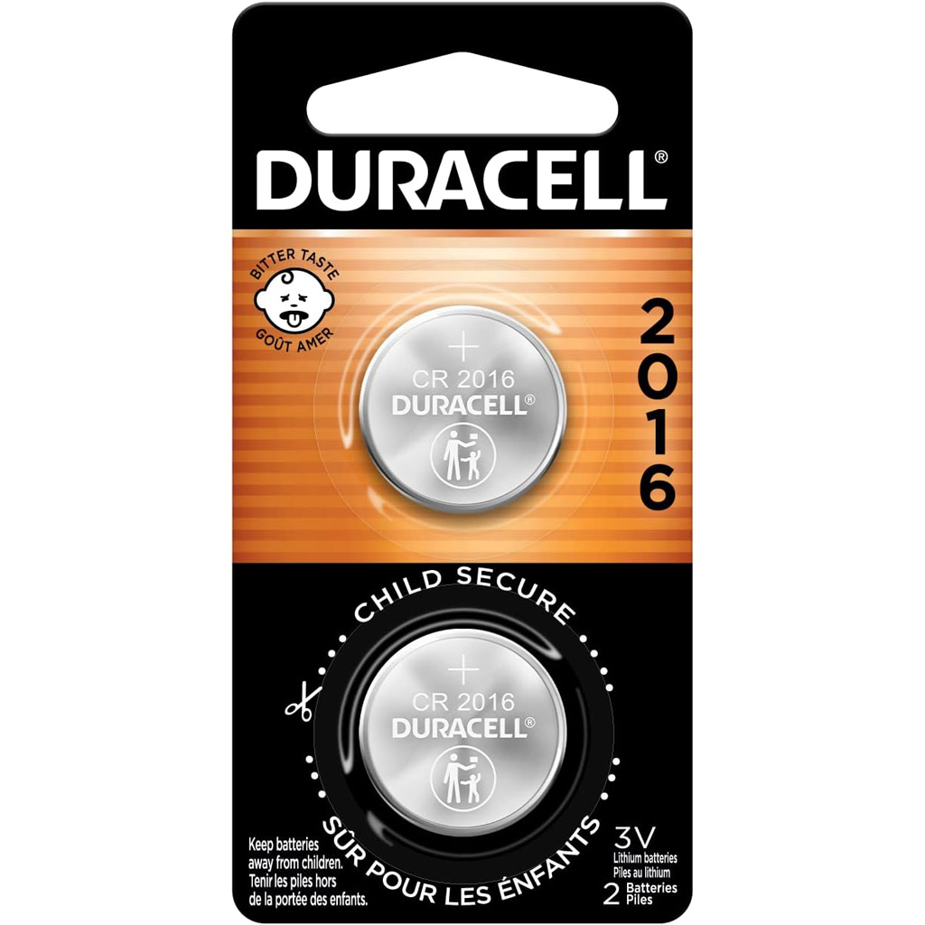 Duracell Lithium Coin Battery 2016 2 pk.