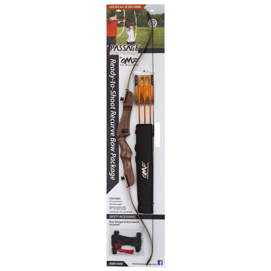 October Mountain Passage Recurve Bow Package 54 in. 20 lbs. LH