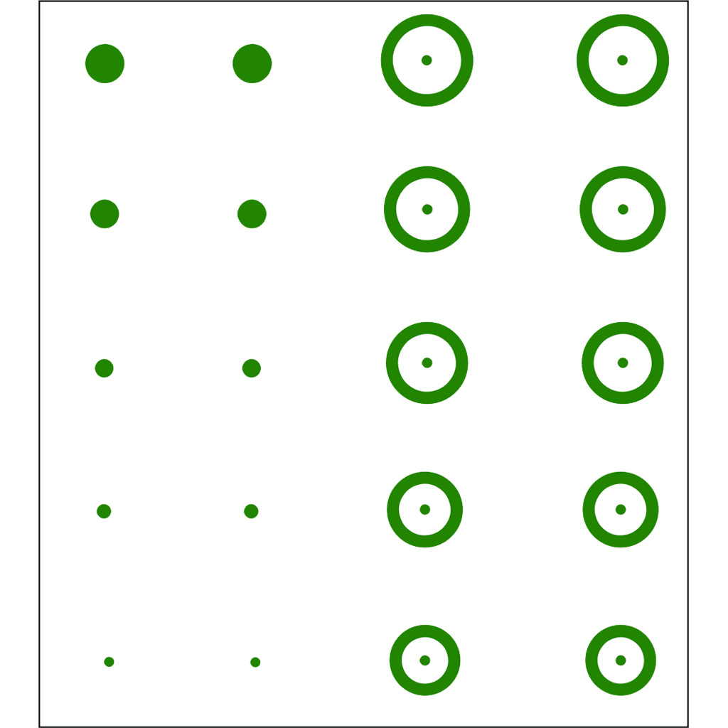 Gunstar Chubbie Target Reticle Set Green