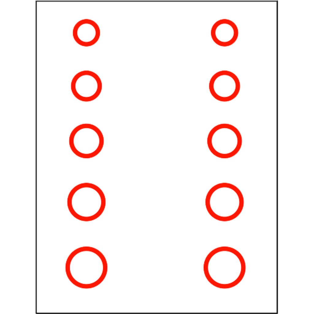 Gunstar Mini Circles Target Reticle Set Orange