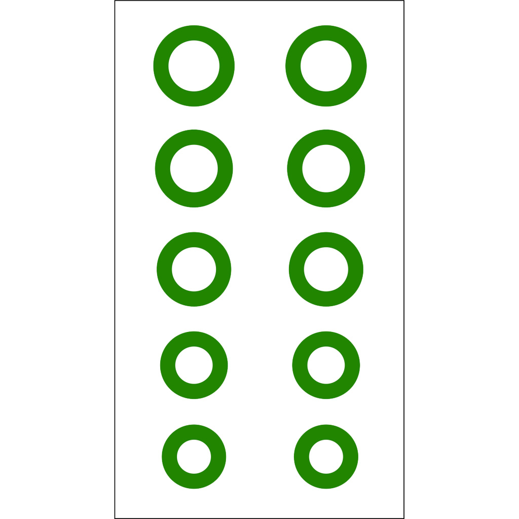 Gunstar Chubby Circle Reticle Set Green