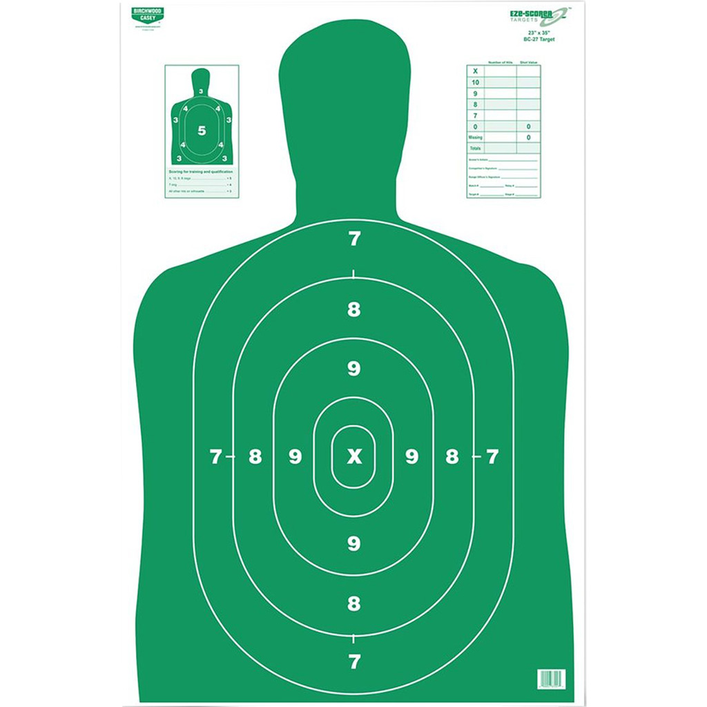 Birchwood Casey EZE-Scorer Target BC-27 Green 23x35 in. 5 pk.