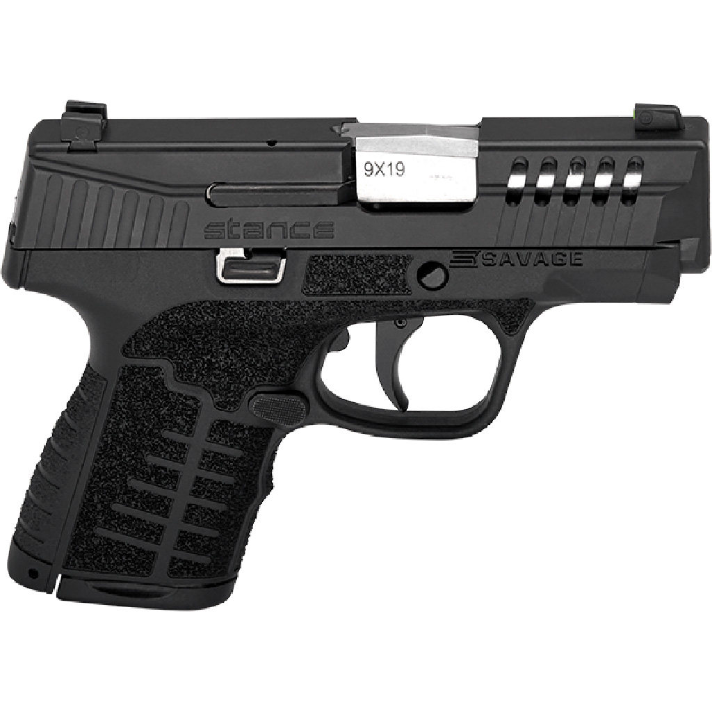 Savage Stance MC9 Pistol 9mm 3.2 in. Black NS 7+1/8+1 rd.